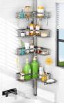 HAMITOR 4-Tier Rustproof Adjustable Shower Caddy