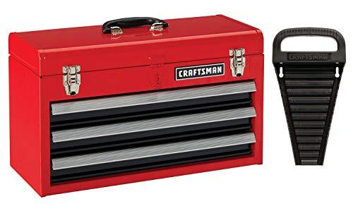 Portable 3-Drawer Tool Chest with Wrench Organizer