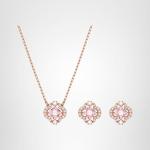 Swarovski Women's Rose-Gold Jewelry Set with Crystals