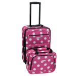 Pink Dots Expandable Luggage Set - 2 Pieces