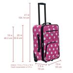 Pink Dots Expandable Luggage Set - 2 Pieces