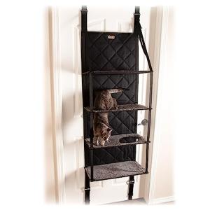 K&H Cat Tree Door-Mounted Perch Bed - Gray