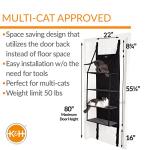 K&H Cat Tree Door-Mounted Perch Bed - Gray
