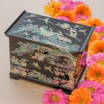 February Mountain Mother of Pearl Jewelry Organizer Box