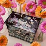 February Mountain Mother of Pearl Jewelry Organizer Box