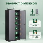 Letaya Metal Storage Cabinets with Lock and Shelves