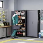 Letaya Metal Storage Cabinets with Lock and Shelves