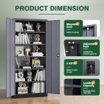 Letaya Metal Storage Cabinets with Lock and Shelves