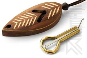 Altay Jew's Harp with Dark Leaf Case