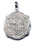 Sterling Silver Atocha Pirate Coin Pendant