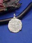 Sterling Silver Atocha Pirate Coin Pendant