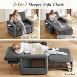 42.5" Convertible Sleeper Chair with USB Ports