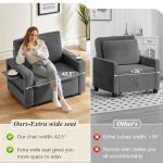 42.5" Convertible Sleeper Chair with USB Ports
