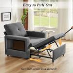 42.5" Convertible Sleeper Chair with USB Ports