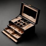 Luxury Leather Jewelry Box with Key Lock