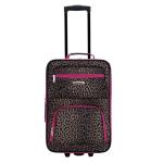 Expandable Pink Leopard Luggage Set, 2-Piece