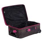 Expandable Pink Leopard Luggage Set, 2-Piece