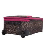 Expandable Pink Leopard Luggage Set, 2-Piece