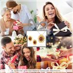 Gold-Plated Sunflower Jewellery Set with Amber