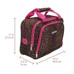 Expandable Pink Leopard Luggage Set, 2-Piece