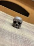 Fossil Skull Grey Bead EDC Zipper Pull