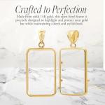 14K Gold Bezel Pendant Frame for Swiss Pamp