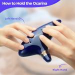 Ohuhu Zelda Ocarina, Triforce Design with Stand