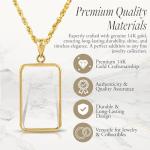 14K Gold Bezel Pendant Frame for Swiss Pamp
