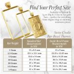 14K Gold Bezel Pendant Frame for Swiss Pamp