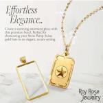 14K Gold Bezel Pendant Frame for Swiss Pamp