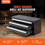 VEVOR Three-Drawer Drill Bit Organizer Cabinet