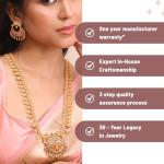 TARINIKA Antique Gold Long Necklace and Earring Set