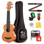 23-Inch Mahogany Concert Ukulele Bundle with Lessons