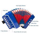 Blue Horse Accordion with 10 Button Touches