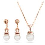 Swarovski Rose Gold Earring and Necklace Set