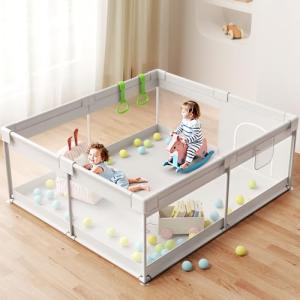 ZEEBABA Large Mesh Baby Playpen with Door