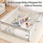 ZEEBABA Large Mesh Baby Playpen with Door