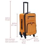 Rockland Pasadena 19-Inch Chevron Spinner Suitcase
