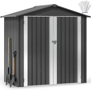DWVO 6x4ft Lockable Steel Tool Storage Shed