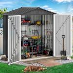 DWVO 6x4ft Lockable Steel Tool Storage Shed