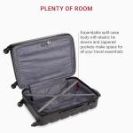 SwissGear 7366 Expandable Black 23-Inch Spinner Suitcase