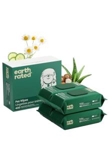 Earth Rated Hypoallergenic Pet Wipes - 400 Count