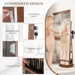 HAPPYGRILL Full Length Mirror Jewelry Armoire