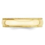10K Yellow Gold Milgrain Wedding Band Ring, Size 4