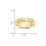 10K Yellow Gold Milgrain Wedding Band Ring, Size 4
