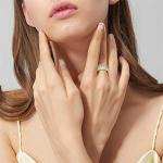 Jeulia 2 Carat Two-Tone Crown Sterling Silver Ring