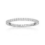 Diamond Eternity Band in 14kt White Gold Size 8