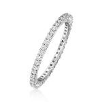 Diamond Eternity Band in 14kt White Gold Size 8