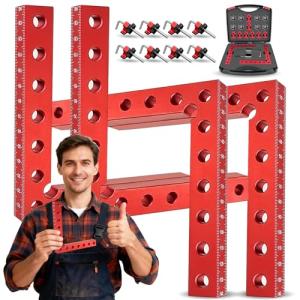 90-Degree Corner Clamps for Woodworking (Set of 4)