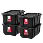 27 Gallon Heavy Duty Stackable Storage Totes - 4 Pack